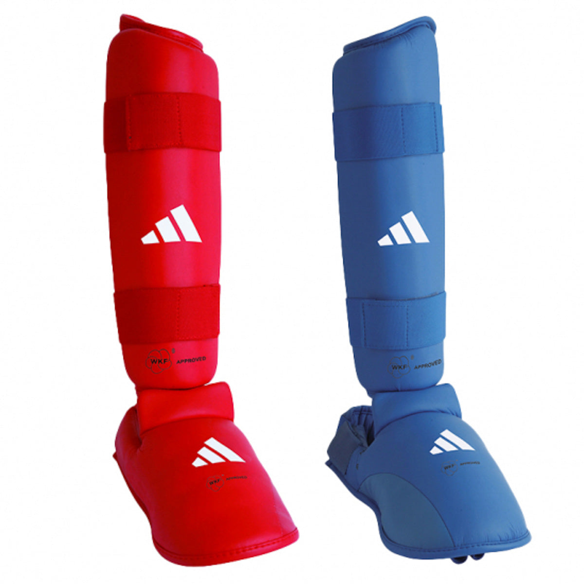 Paratibie e Parapiedi Adidas Rosso e Blu Omologati WKF Combat Arena