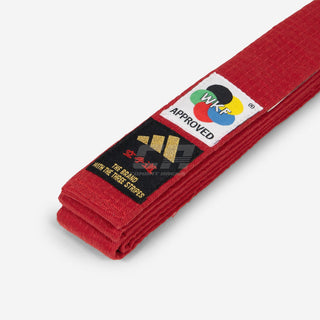 Cintura Adidas Elite WKF Rossa con Kanji