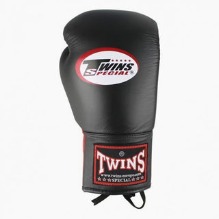 Guantoni Muay Thai Twins Special BGLL-1 Nero-Rosso con lacci