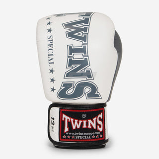 Guantoni Muay Thai Twins Special BGVL 8 Bianco-grigio-Combat Arena