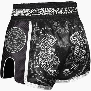 Pantaloncini kick-thai 8 Weapons Carbon Sak Yant Tigers-Combat Arena