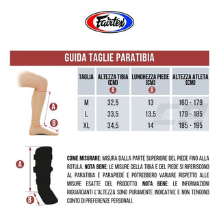 Paratibia Fairtex SP7 Con Parapiedi Separabili