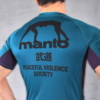 Rashguard Manto Society maniche corte Verde-Combat Arena