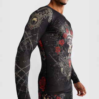 Rashguard Venum Santa Muerte 5.0 maniche lunghe Nero-Oro-Combat Arena