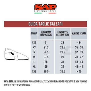 Calzari parapiedi SAP Raptor 2.0 da Kick Boxing