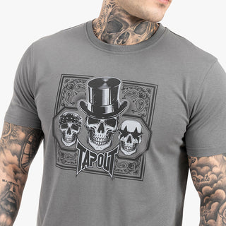 T-shirt Tapout Skull Tee Grigio-Combat Arena